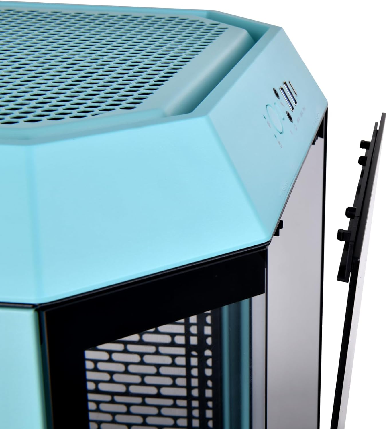 Thermaltake Tower 300 Turquoise Micro-ATX Case; 2x140mm CT Fan Included; Support Up to 420mm Radiator; Optional Chassis Stand Kit Allows Horizontal Display; CA-1Y4-00SBWN-00; 3 Year Warranty
