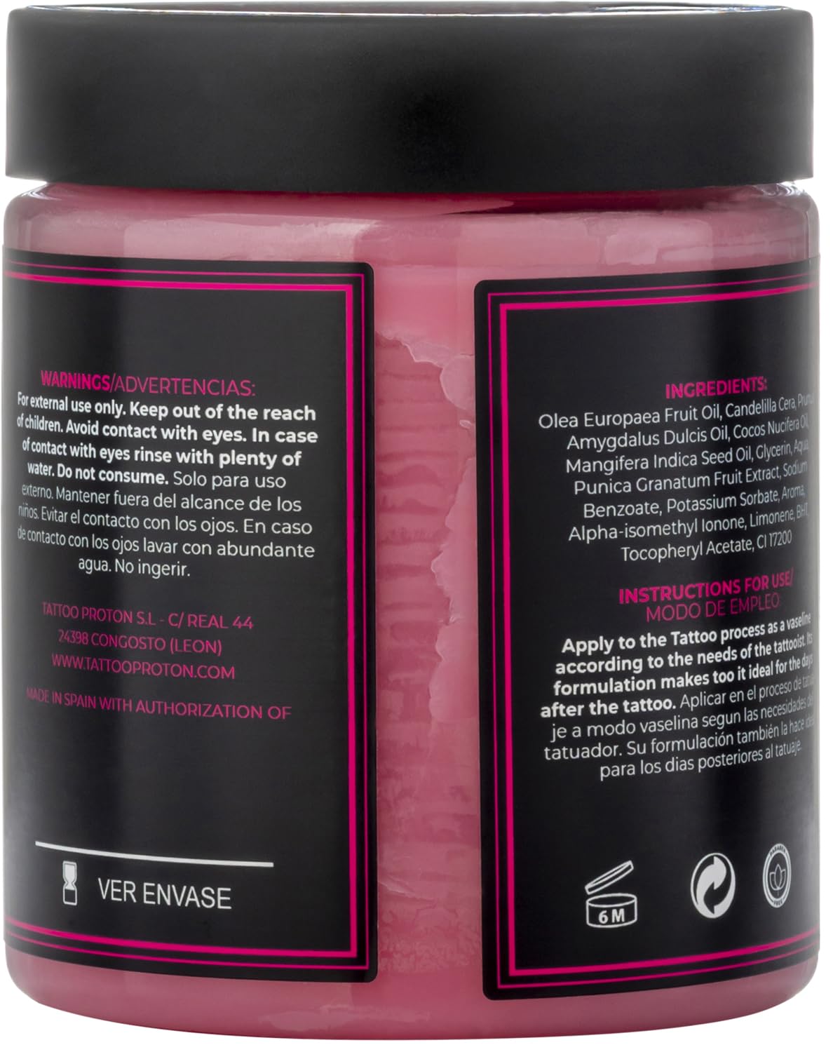 Proton Colours Obsession Motyl tatuażu Krem do tatuażu i utwardzania Pink 250 ml