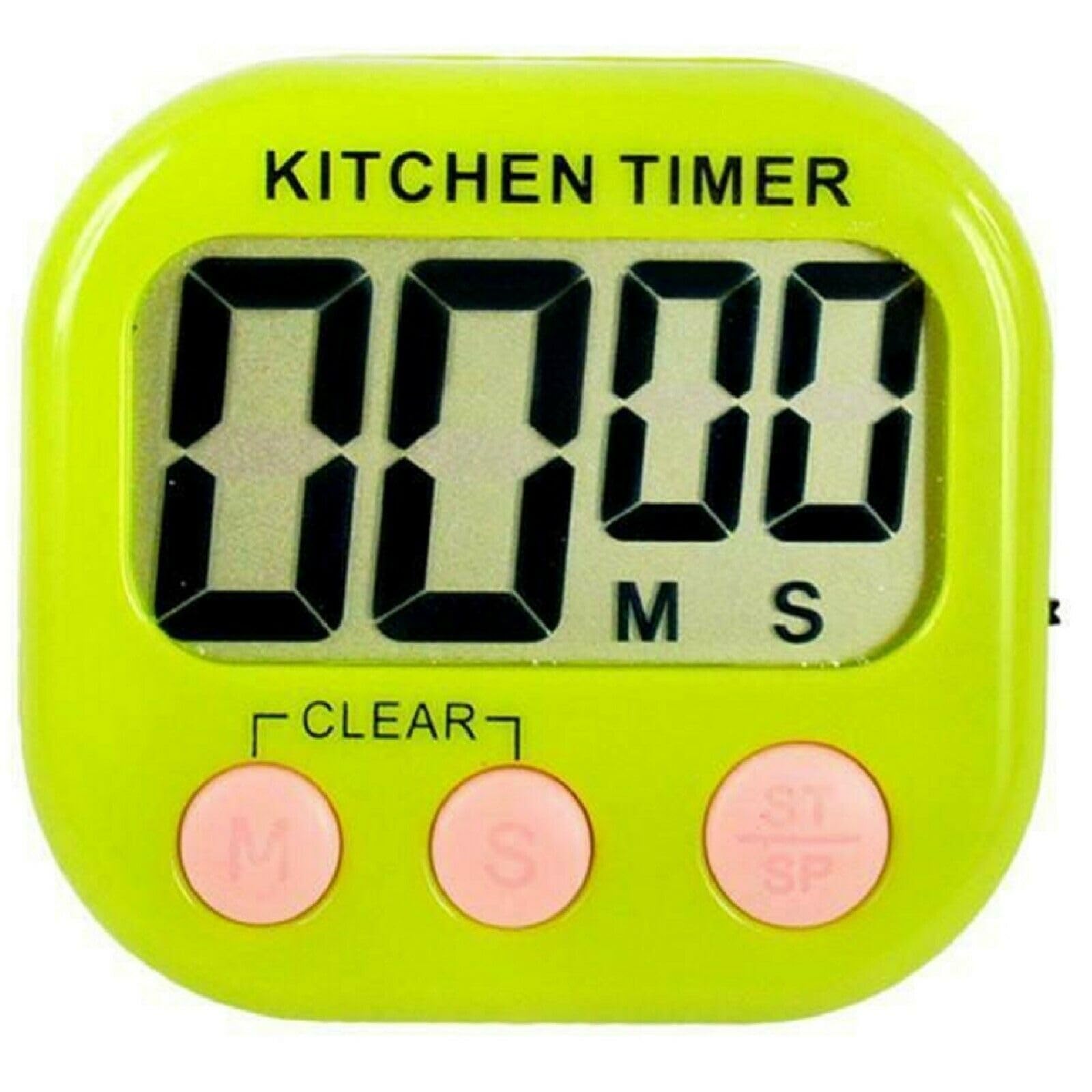 London Express Kitchen Timers for Cooking, Magnetic Countdown Clock With Large LCD Screen Stopwatch Timer And Loud Big Digit, Alarm, Digital Egg Timer, Classroom Timer for Kids Teachers (Green)
