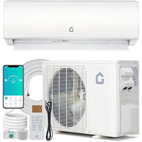 Towallmark 11500 BTU Wifi Enabled Mini Split Air Conditioner & Heater, 17 SEER2 208/230V Inverter Ductless Wall AC Unit with Pre-Charged Condenser, Heat Pump & Installation Kit