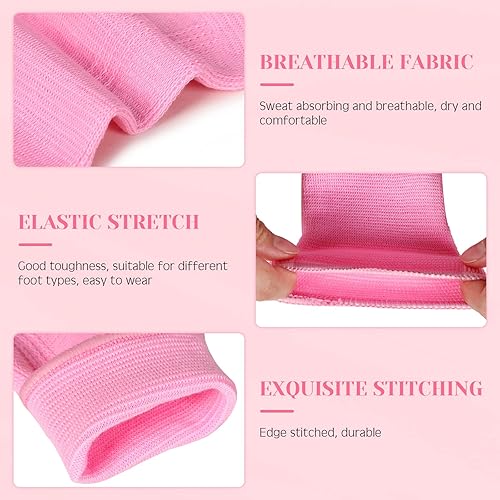 Miniatura 4 de Haysandy 4 piezas2 pares de tobilleras de compresión para niños, calcetines elásticos de compresión para niños, tobilleras de punto para trotar,