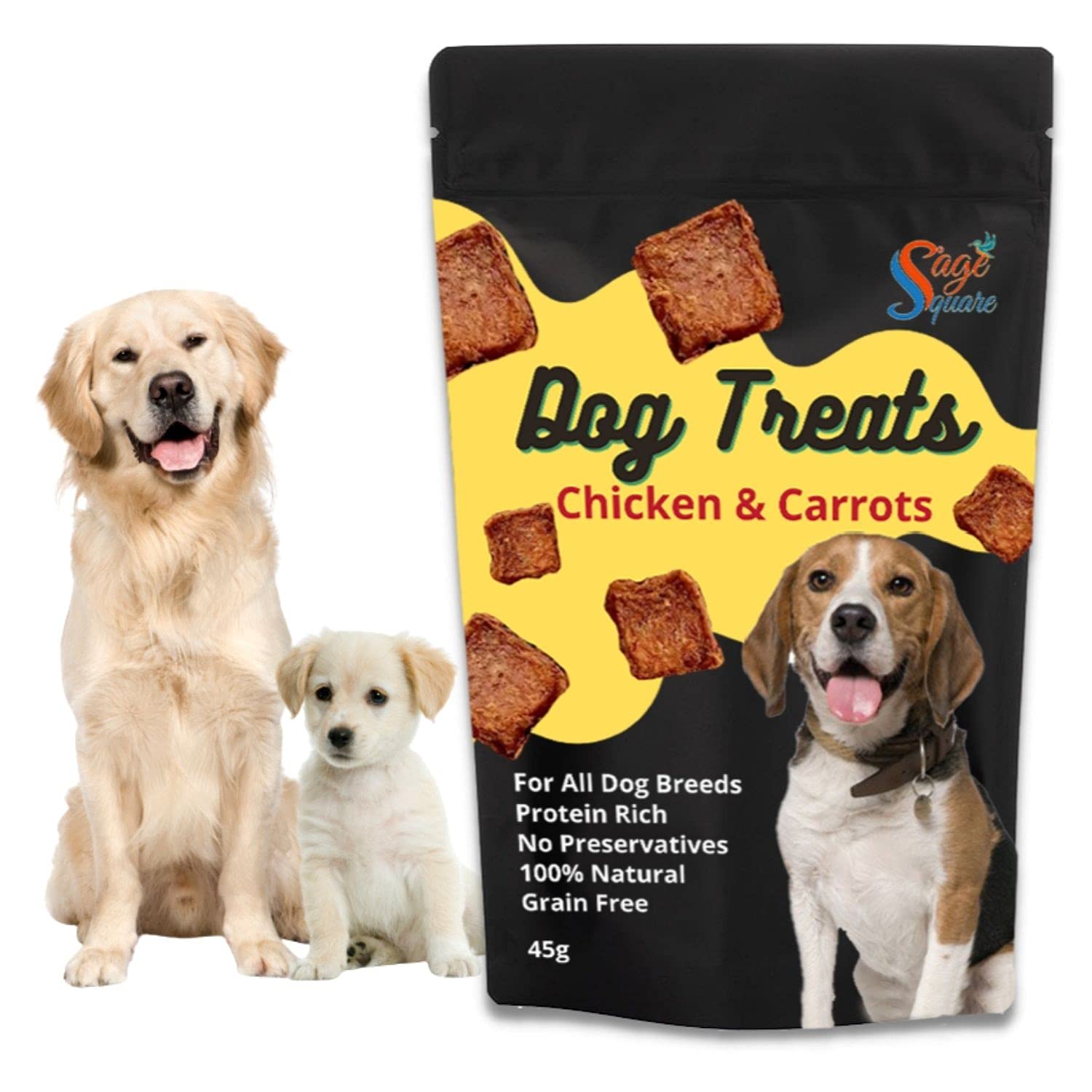 See full amazon price history chart for Sage Square Chicken & Carrot Dog Treat, Crunchy Protein Rich Snack (45g) Sage Square Chicken & Carrot Dog Treat, Crunchy Protein Rich Snack (45g) (B092VXKM9L) Amazon Price History, Amazon Price Tracker