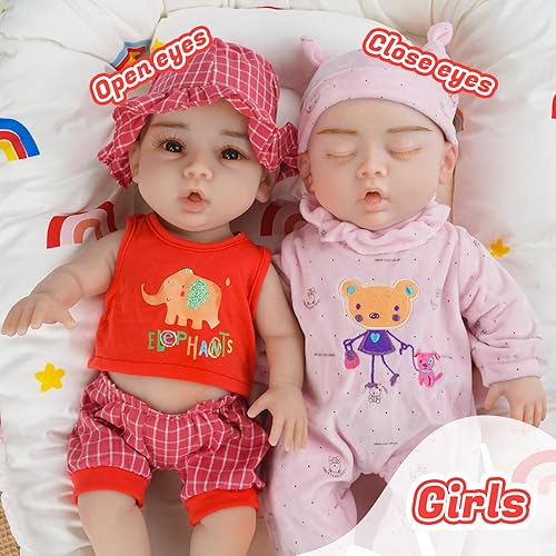 Miniatura 8 de CUAIBB Full Silicone Doll 18.5inch, Realistic Newborn Doll with Clothes, Full Body Silicone Babies Girl Doll That Look Real Life - Basic Dolls No