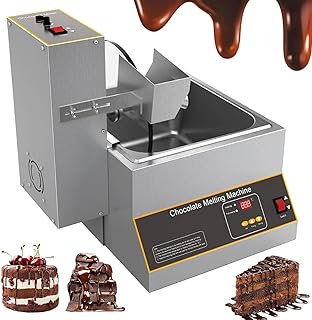 500W Commercial Chocolate Melting and Mixing Machine, 0-85℃/32-185℉ Temperature Control Chocolate Melter, Chocolate Wheel Depositing Machine