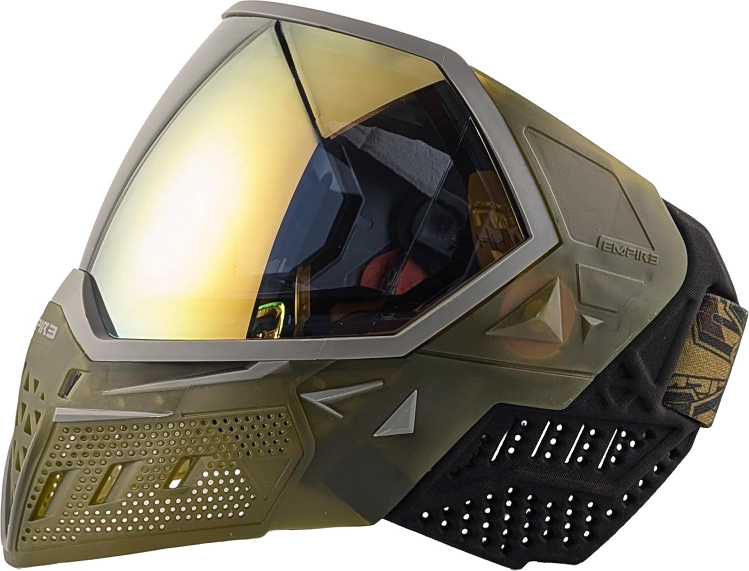 Emipire EVS Goggle System w/PBB Barrel Plug - Crystal Clear/Olive Ice - Gold Mirror Lens