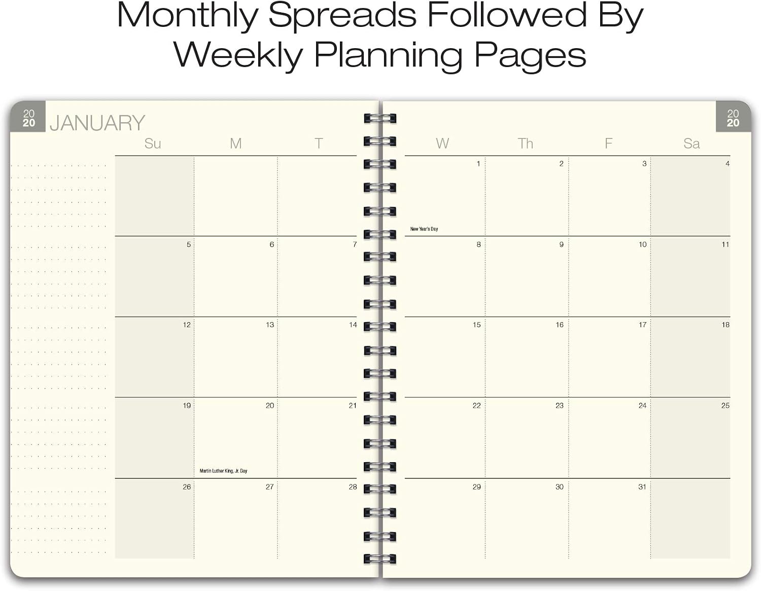Essential 8.5x11 Monthly & Weekly 2020 Planner - (November 2019 Through December 2020)