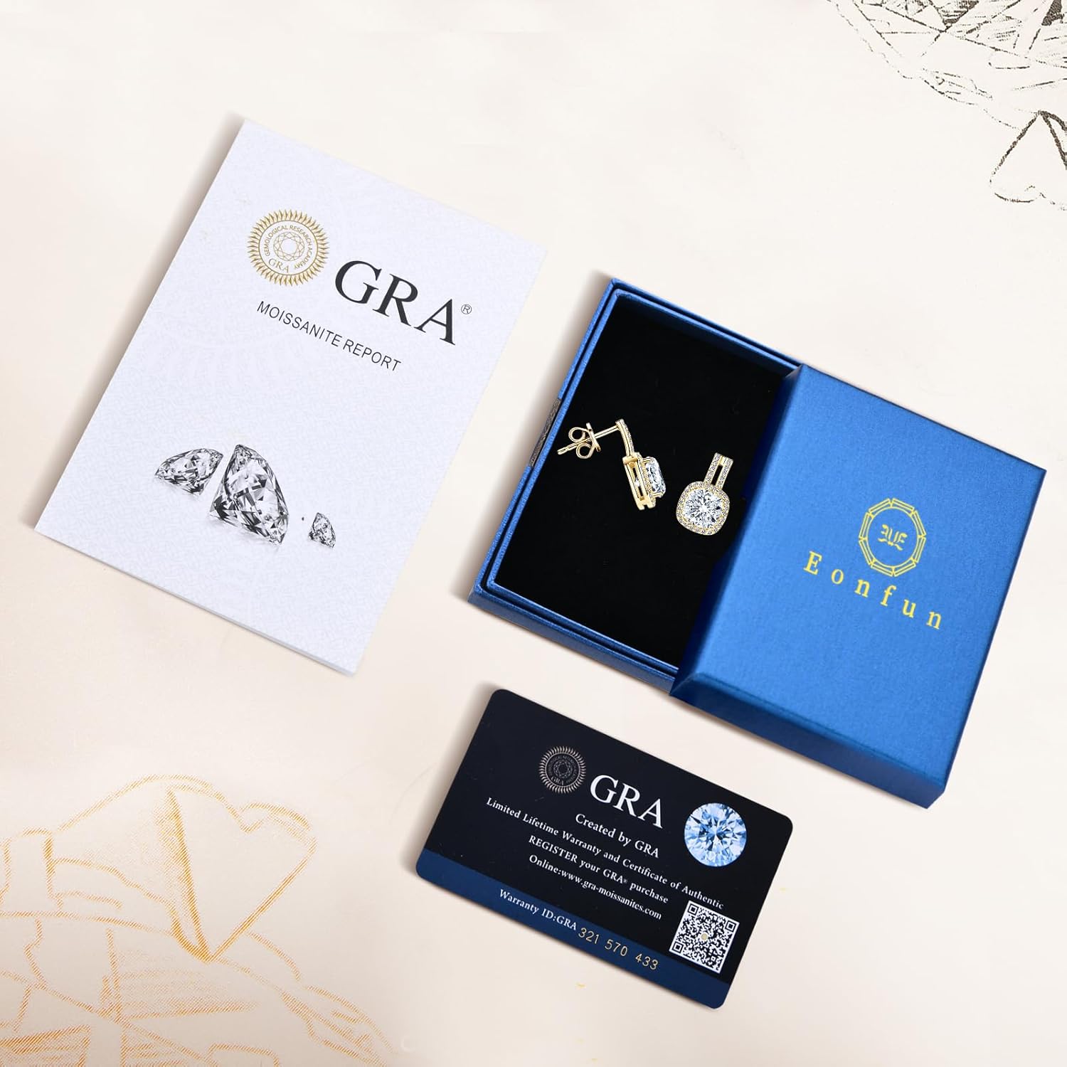 2CT Cushion Moissanite Stud Drop Earrings D Color VVS1 925 Sterling Silver Trendy Square Halo Earrings for Women Birthday Jewelry Gifts - Image 5