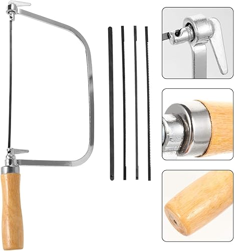 Miniatura 2 de DOITOOL 1 juego de sierra de afrontamiento marco en forma de U sierras con cuchillas de 7 pulgadas