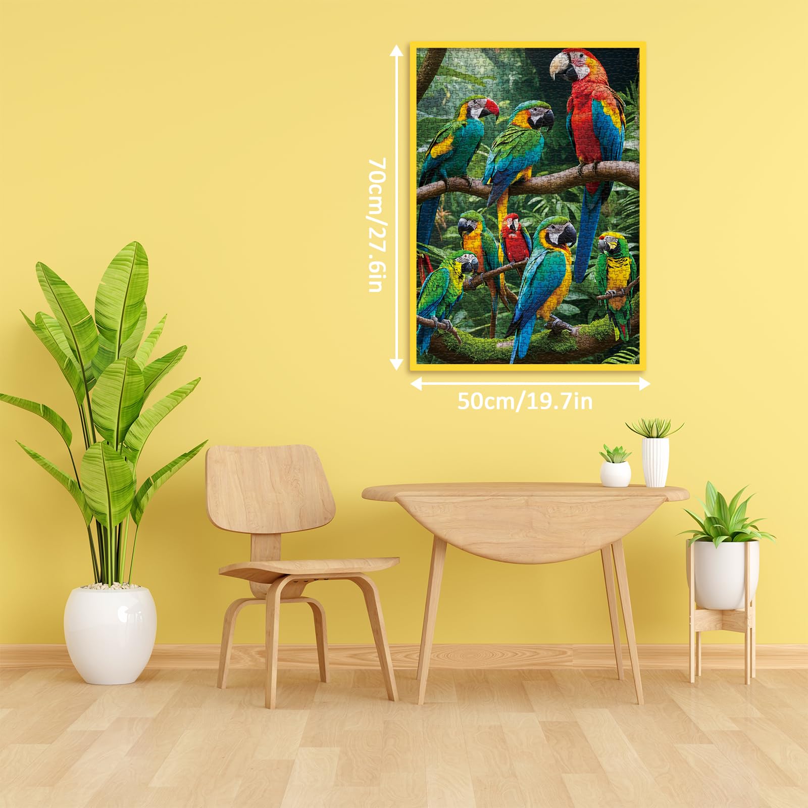 Parrot Puzzles for Adults 1000 Pieces, Tropical Bird Jigsaw Puzzles, Forest Landscape Puzzles for Wall Art - Image 5