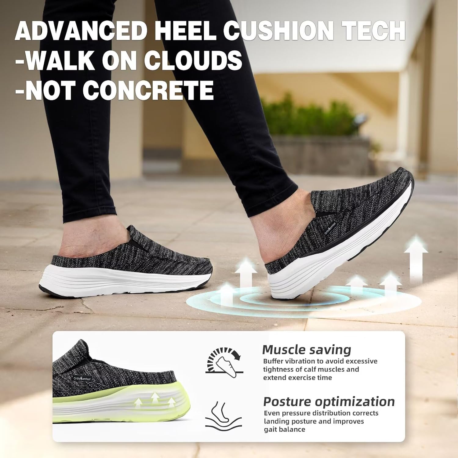 OrthoComfoot Women's Orthopedic Slip-On Loafers Walking Shoes: Comfortable Arch Suppor Slippers for Plantar Fasciitis, Casual Soft Orthotic Shoes for Foot and Heel Pain Relief - Image 7