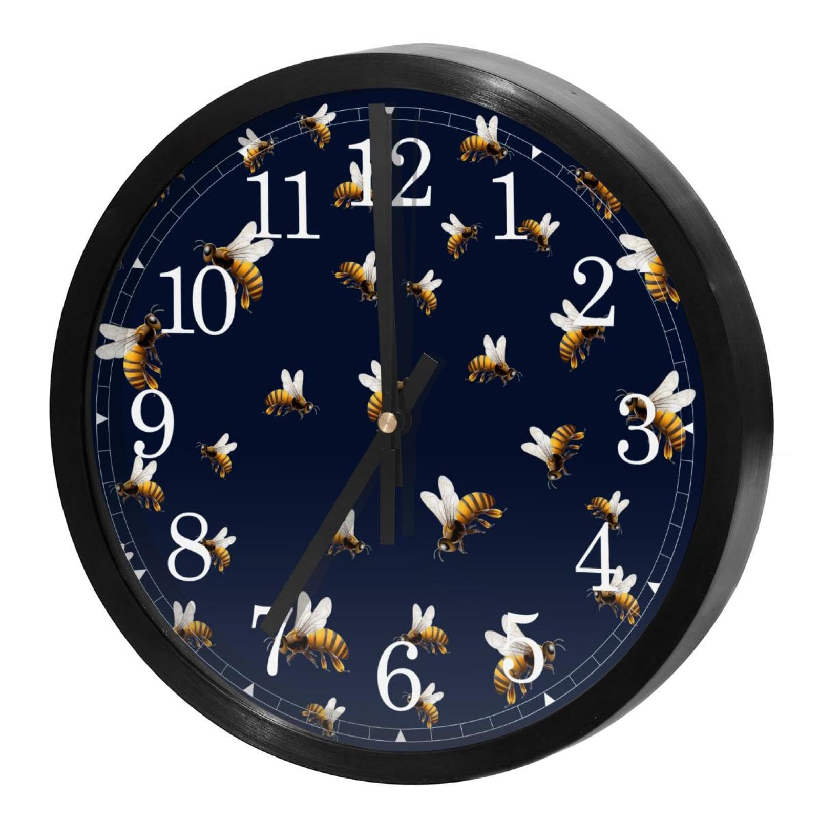 Horloge murale ronde bourdon aquarelle pour décorer la cuisine et la maison