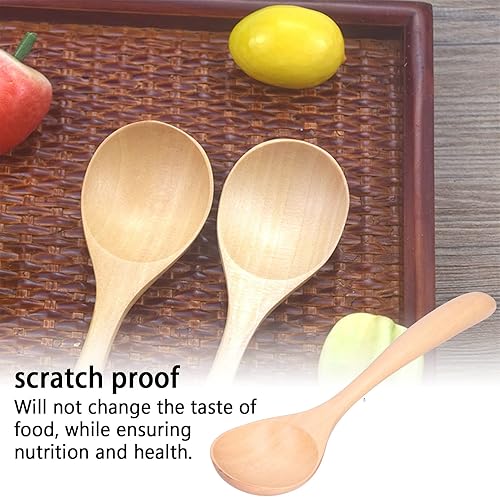 Miniatura 2 de 5 cucharas de sopa, cucharas de madera para comer, cuchara larga de madera, cucharas de madera para cocinar, cuchara de cocina de madera de mango