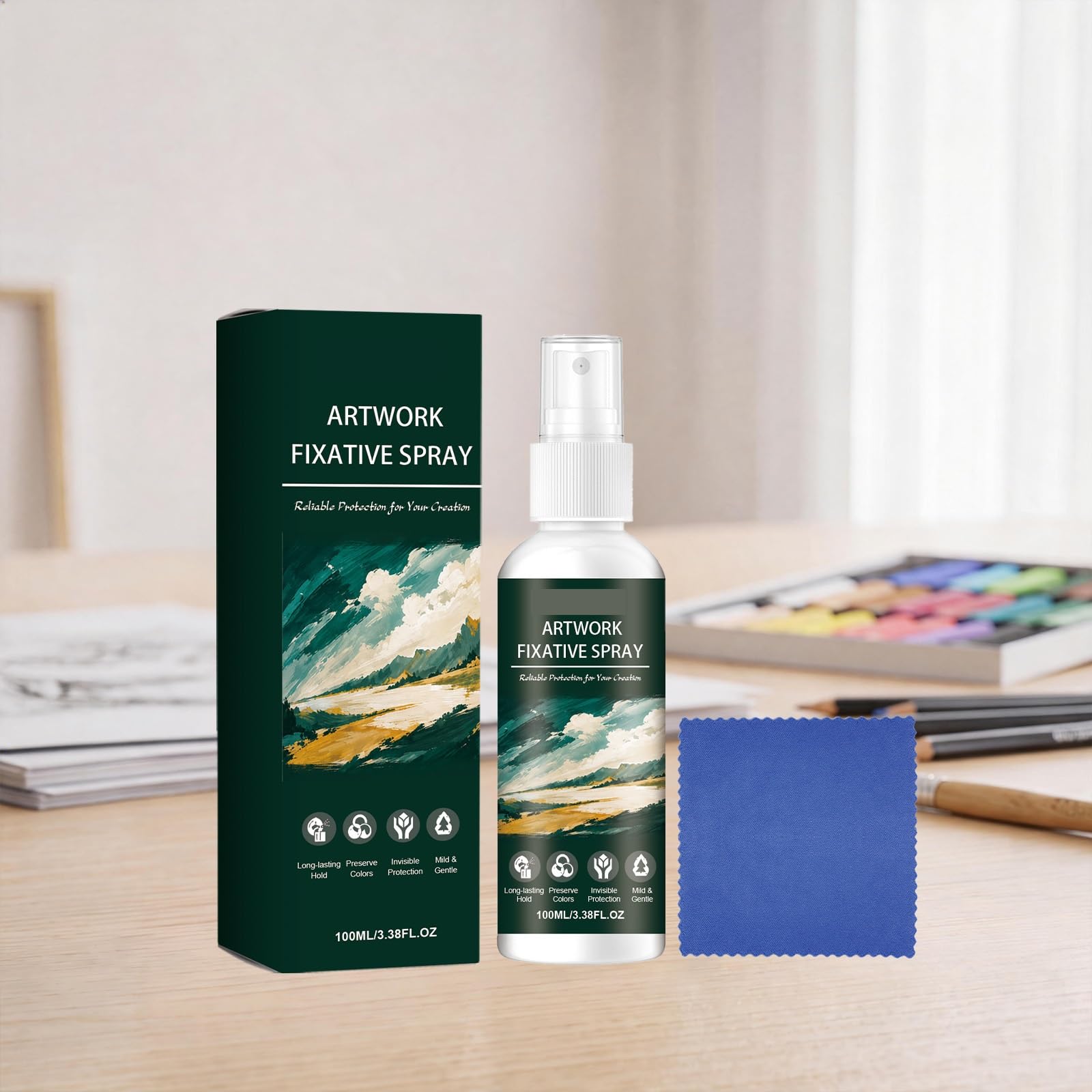 Spray de fijación profesional para obras de arte, dibujo a lápiz (5 | Sellador mate de secado rápido, sellador resistente a los borrones, para proyectos de manualidades con gouache y pastel
