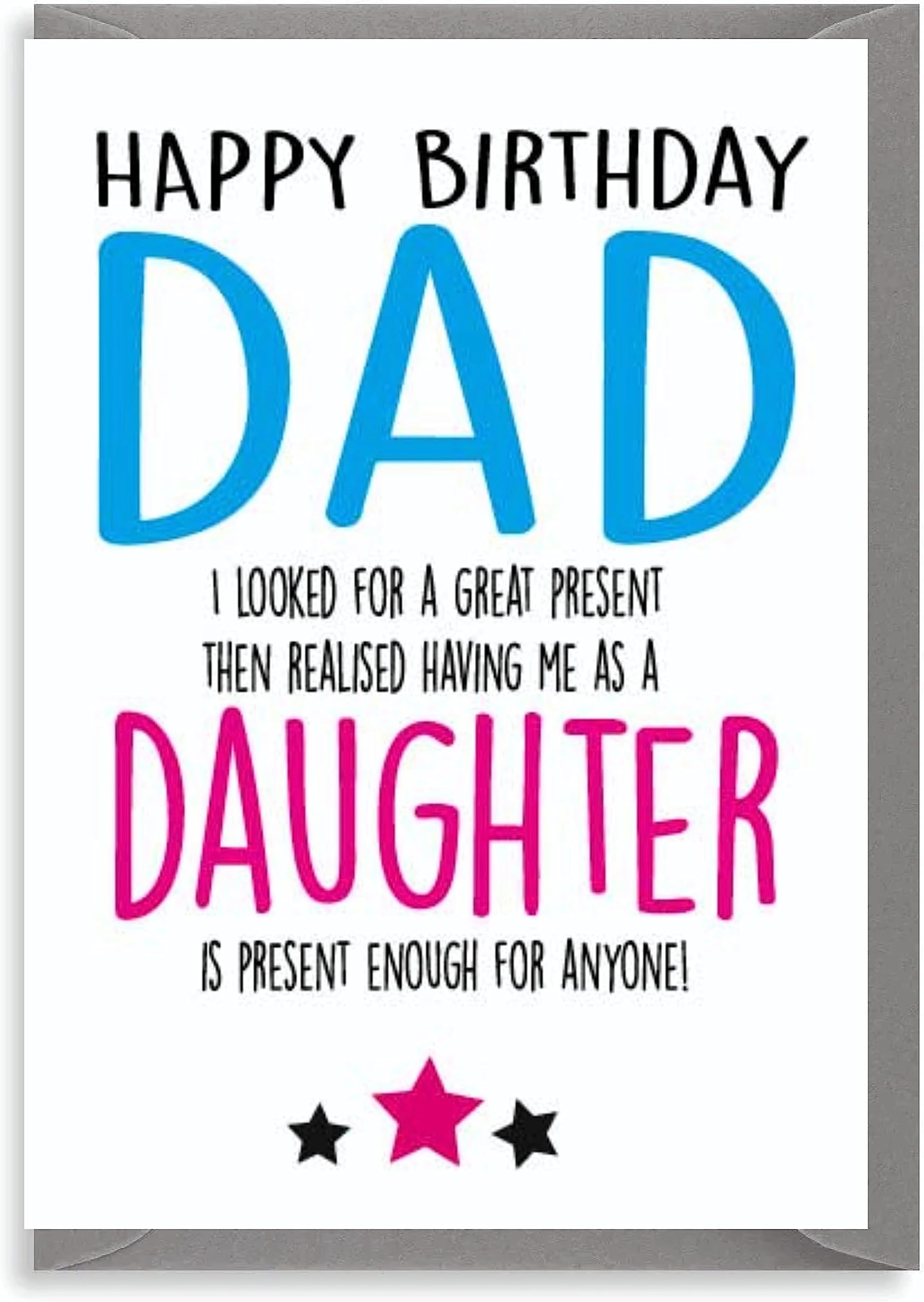 Dad Birthday Card, Birthday Card Dad, Happy Birthday Dad, Funny Dad Birthday Card, Funny Card - Dad - Daughter C248