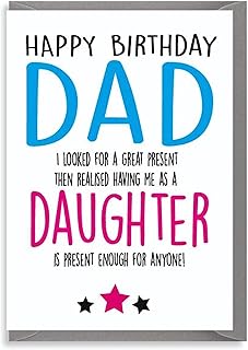 Dad Birthday Card, Birthday Card Dad, Happy Birthday Dad, Funny Dad Birthday Card, Funny Card - Dad - Daughter C248