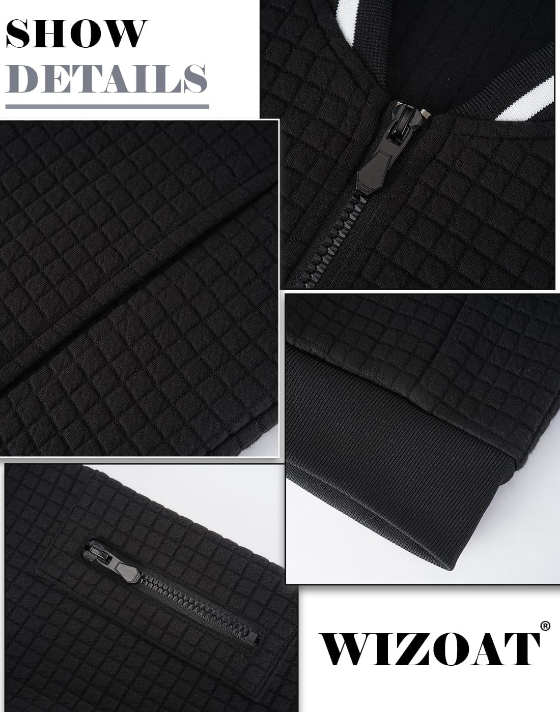 Mens Casual Jacket Lightweight Jacket Varsity Coat - Image 5