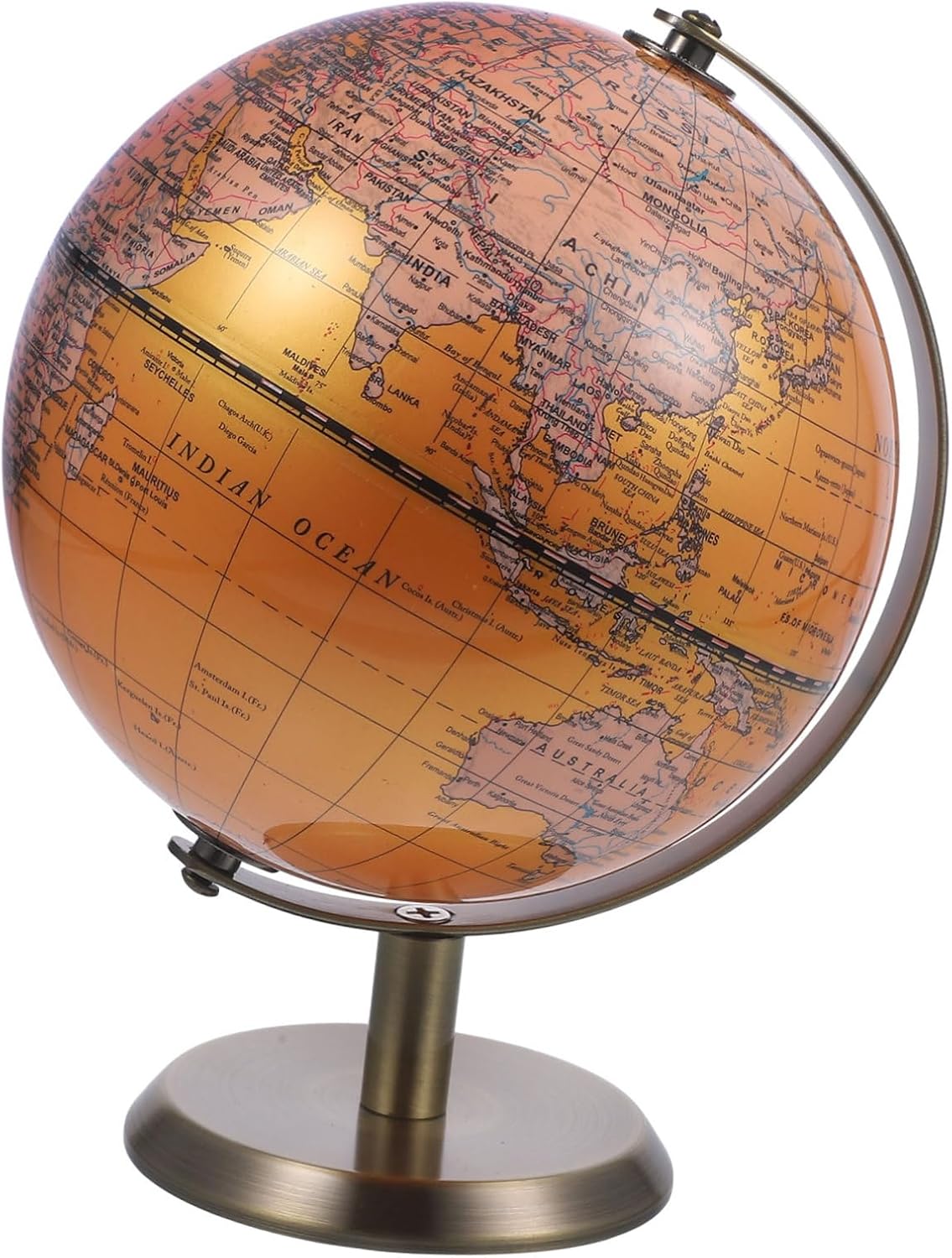 Elegant European Style Globe Ornament Tabletop Decor for Home Office Compact Geography Teaching Aid for Living Room Parties