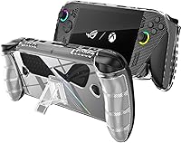 Vista 10 de Funda protectora con función atril para Rog Ally X/Rog Ally 2025 - Funda de TPU a prueba de golpes con soporte, antideslizante y anticolisión Negro