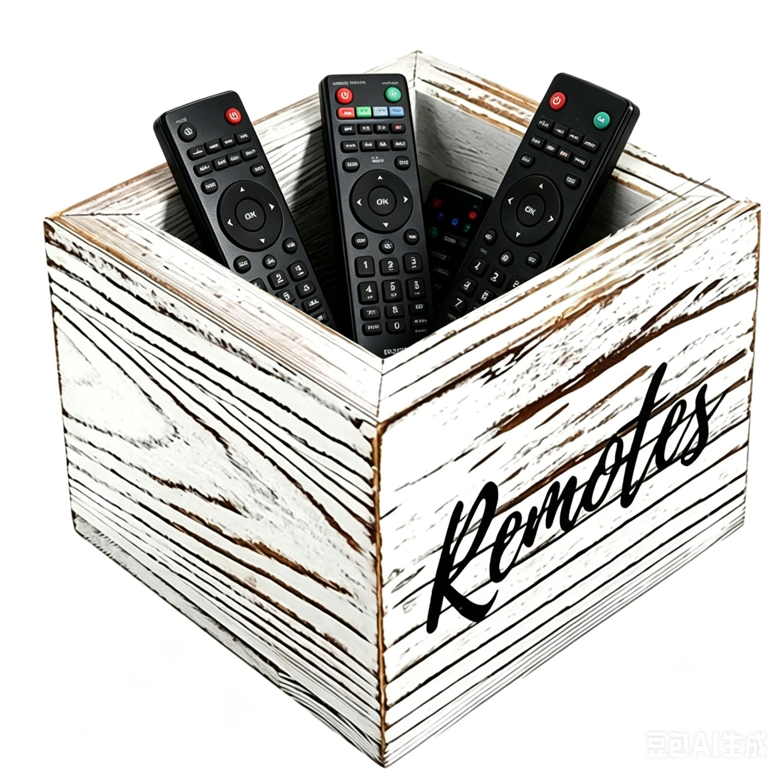 KFSCIP Remote Control Holder, TV Remote Holder and Controller Storage, Wall Mount Remote Control Caddy with Thick Inner Compartment, Dimensions 14.5 x 14.5 x 7.5 cm