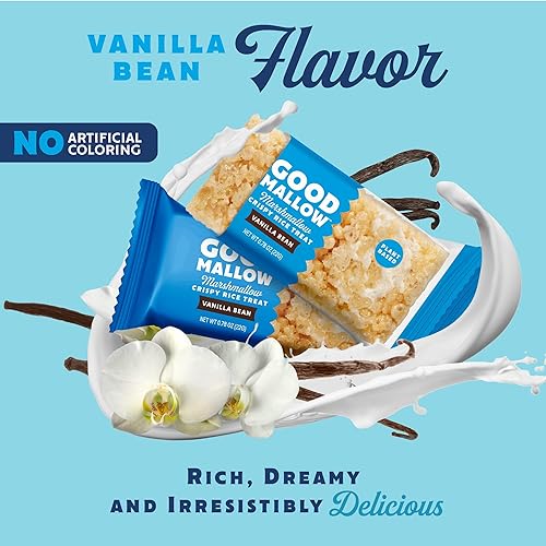Miniatura 3 de GoodMallow Vegan Rice Crispy Treats Individually Wrapped Box of 24, Kosher Vegan Snacks, Gluten Free Dairy Free Snacks for Kids & Adults - Healthy