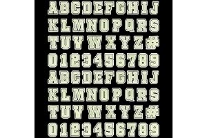 74 Pack Glow Letter Decoration Charms