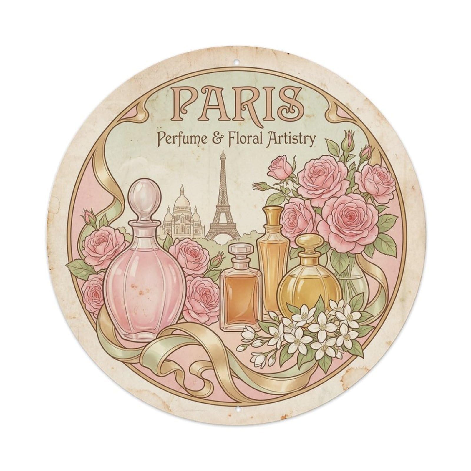 Olhnbad Style Paris Craft Culture Travel City Seine Heritage Metal Tin Sign
