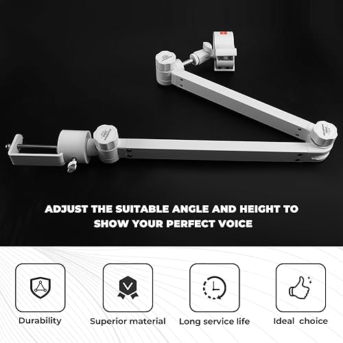 Miniatura 6 de for Studio and Live Performance Compatible Microphone Arm Boom Adjustable Suspension Boom with Desk Clamp