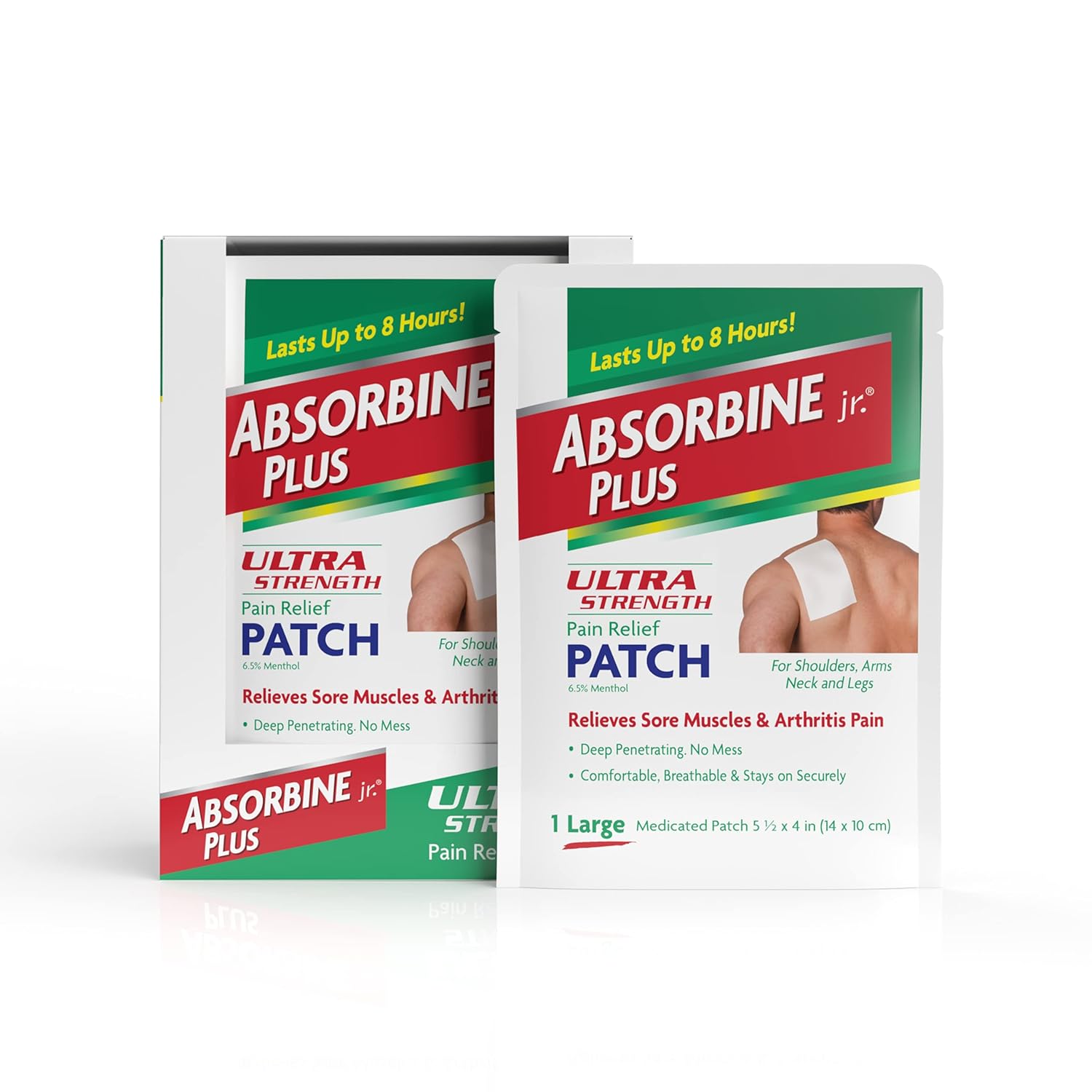 Absorbine Jr. Ultra Strength Pain Relief Patch Relieves Sore Muscles