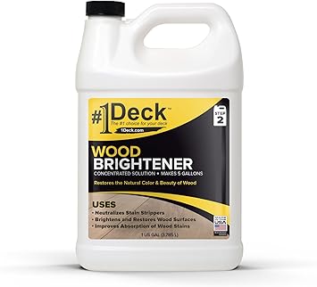 #1 Deck Wood Brightener - 1 Gallon - Makes 5 Gallons of Wood Deck Brightening Solution