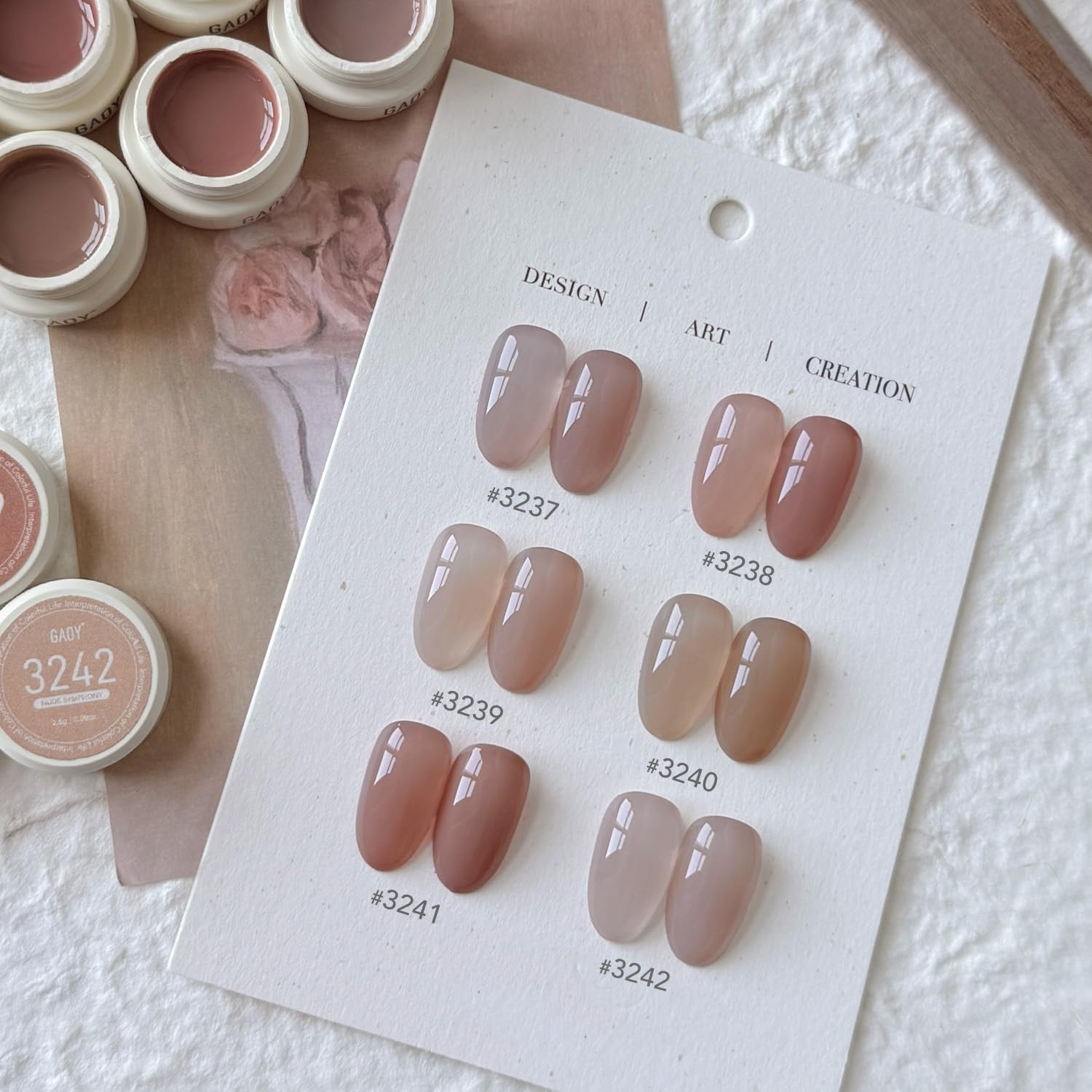 Amazon.com: GAOY Natural Jelly Gel Nail Polish Set, 6 Colors Sheer