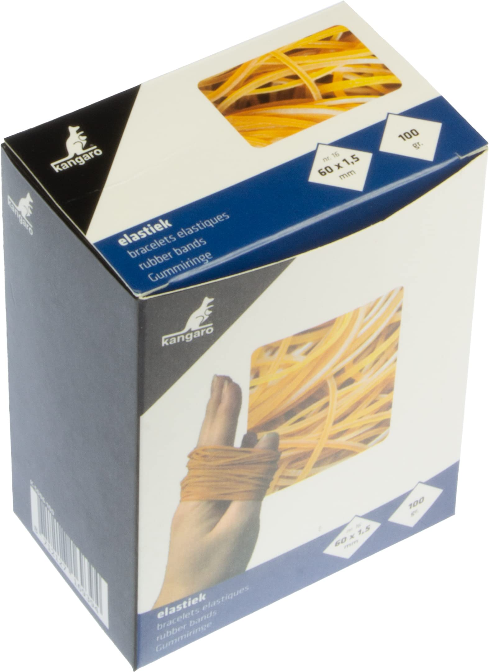 Kangaro No. 16 K-5006-100 Elastic Band 60 x 1.5 mm 100 g Natural