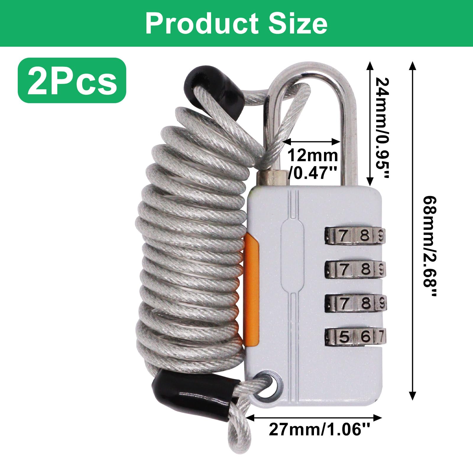 PADLOCK COMB DIAL TWINPK