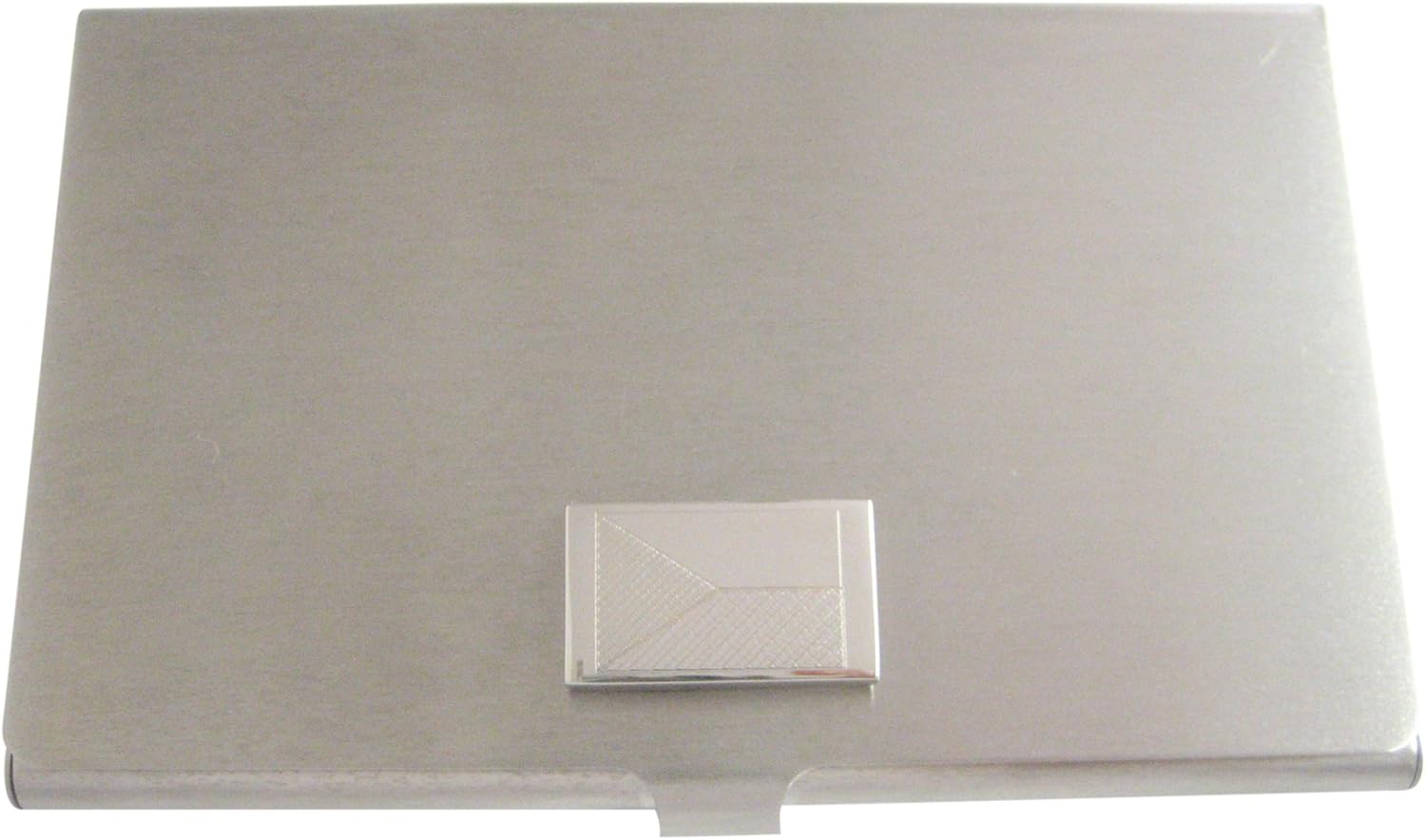Kiola Designs Silver Toned Etched Czech Republic Czechia Flag Business Card Holder