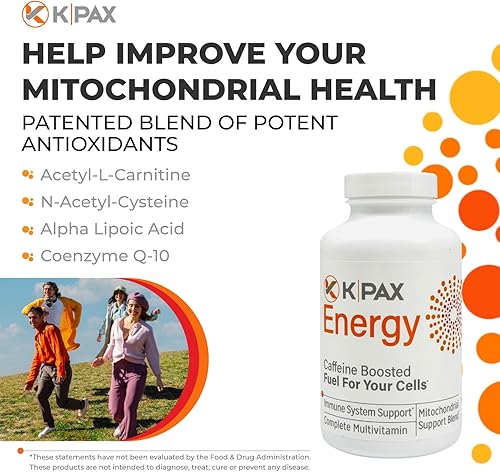 Miniatura 2 de K-Pax Energy - Nutrientes mitocondriales de alta potencia - Multivitamínico energético estimulante inmunológico - 120 tabletas