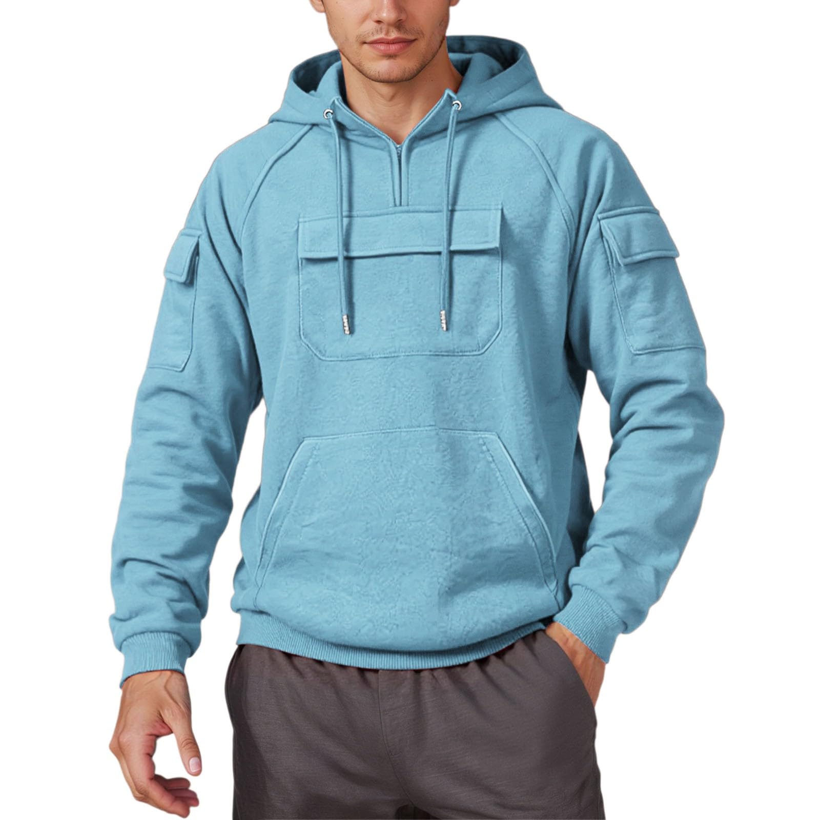 Pull homme col en V vintage style sweatshirt d'hiver chic