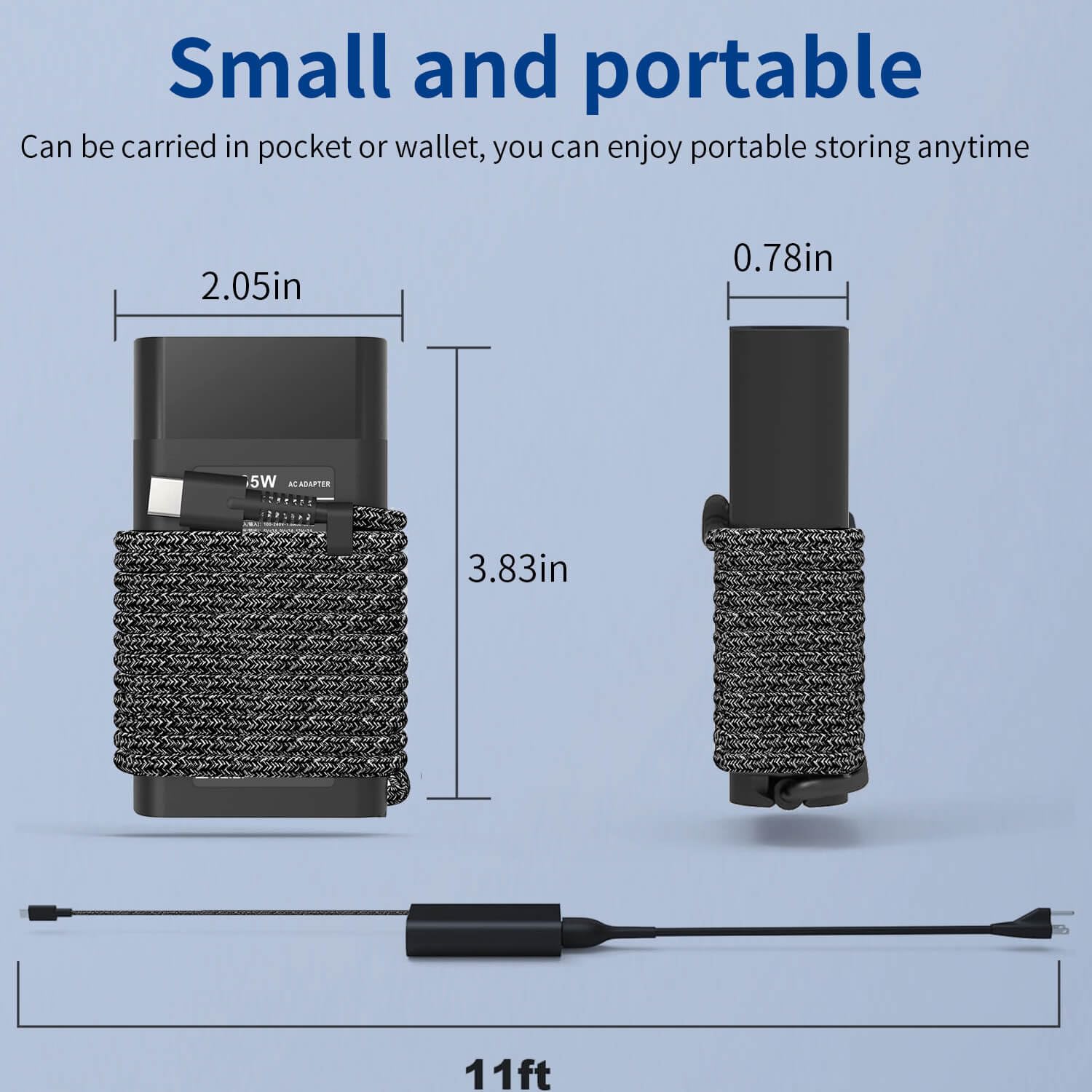 New Slim 65W HP Laptop Charger USB C Replacement for HP Envy X360,Spectre X360,Elitebook X360,Elite X2,Elitebook 840,Chromebook,Envy,ZBook,ProBook Travel Fast Charger Type C Power Cord Adapter