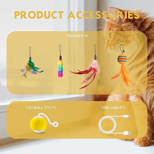 Miniatura 2 de Juguetes para gatos, tiene función de sonido activado y táctil & Go, funcionamiento rápido, funcionamiento lento, modo interactivo para cambiar,