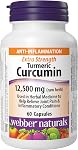 Webber Naturals Curcuma Curcumine Extra Force, 95 % de curcuminoïdes, 60 gélules, soutien anti-inflammatoire