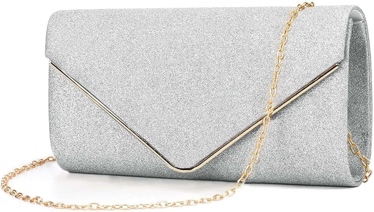 Vrouwen Clutch Bag Glitter Envelop Clutch Bag Met Afneembare Kettingriem Elegante Pailletten Avond Clutch Voor Bruiloft Bruids Prom Cocktail Party Dames