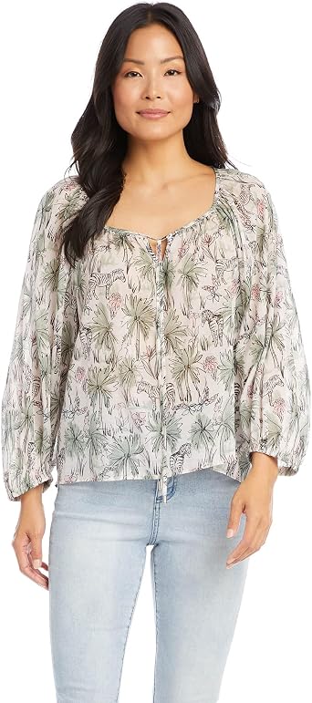 Karen Kane Womens Peasant Top