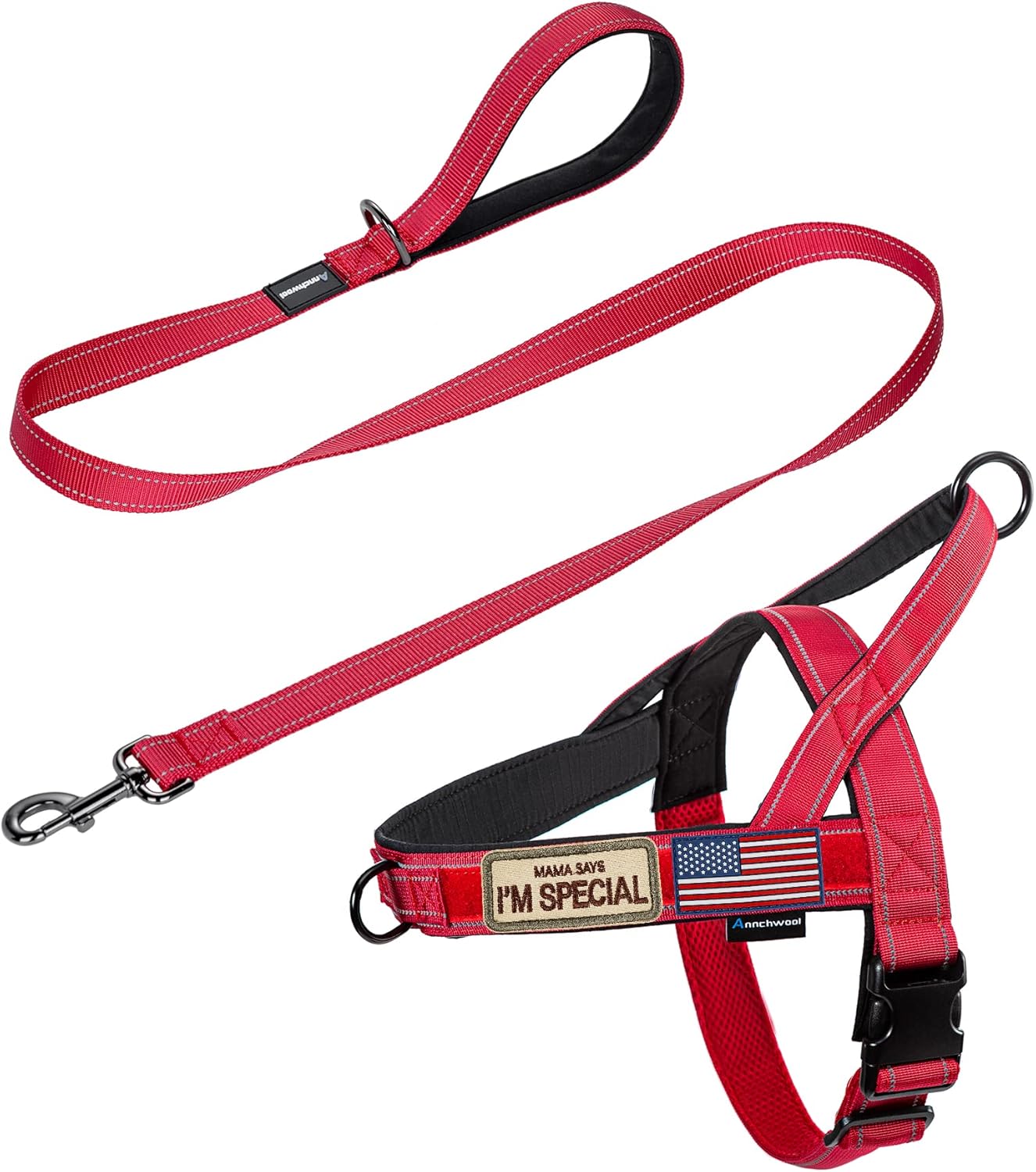 Annchwool No Pull Dog Harness with Soft Padded Handle