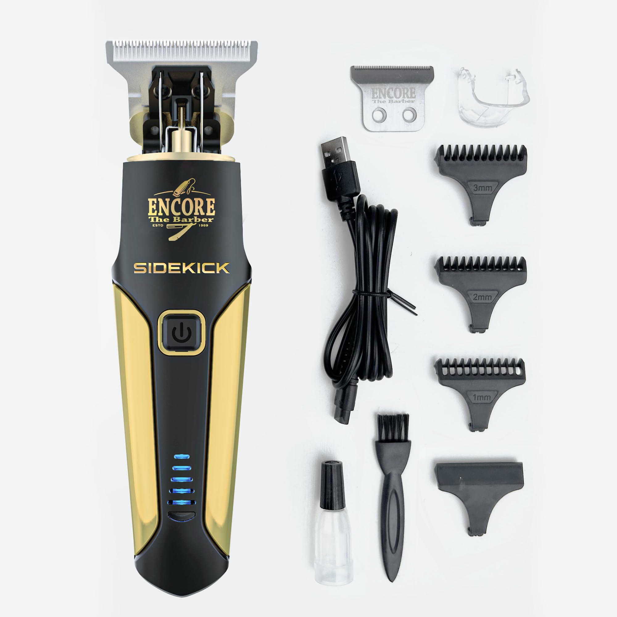 Sidekick Professional Barber Cordless Electric Hair Trimmer for Men | Clean Cutting | Lightweight |1.5 Hours Run time | Gentle on Skin | 10 pcs