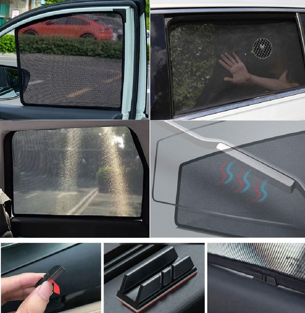 Car Sun Shade Side Window Shade for CRV 6th 2023-2026 Baby UV Protection Magnetic Curtain Sunshade Auto Accessories Foldable(Side Window 6pcs)