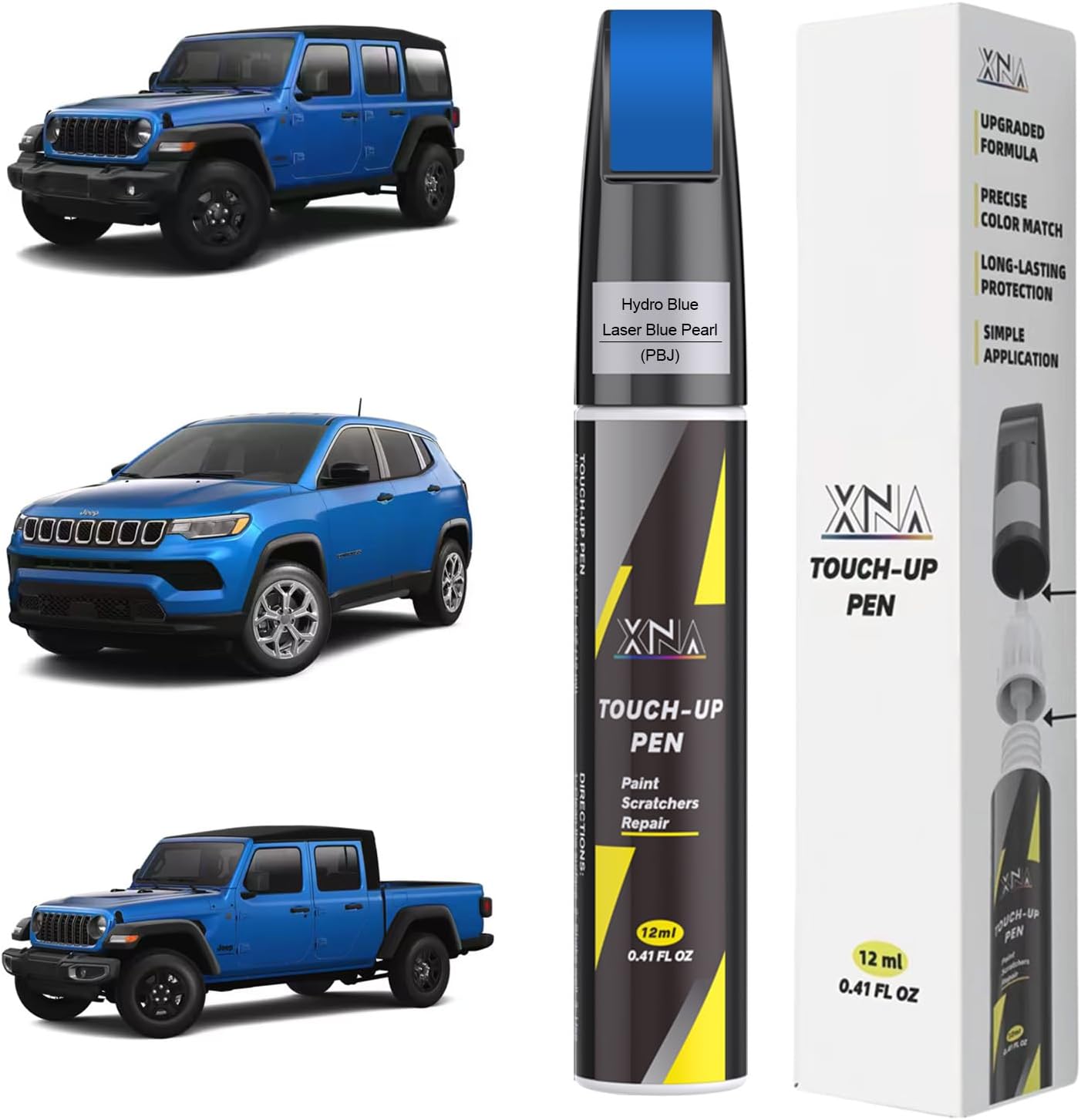 XNA Eminent White Pearl(085) for Lexus Touch Up Paint, Car Scratch Remover for Nicks and Chips Repair, 2-In-1 Quick & Easy Fix Car Scratch Repair Kit with Exact Color-Matched