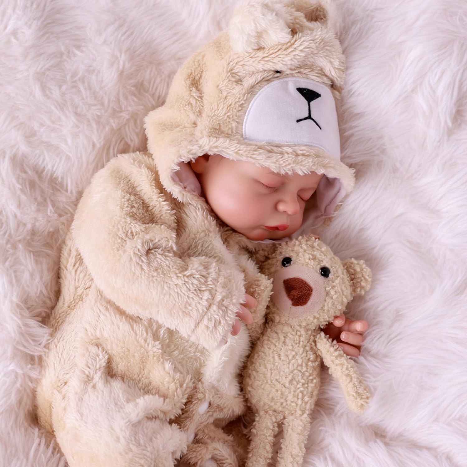 BABESIDE Lifelike Reborn Baby Dolls Boy, 17 Inch Newborn Real Life Baby Dolls Realistic Soft Vinyl and Cloth Body Girl Baby Doll with Clothes and Toy Gift for Kids Age 3+
