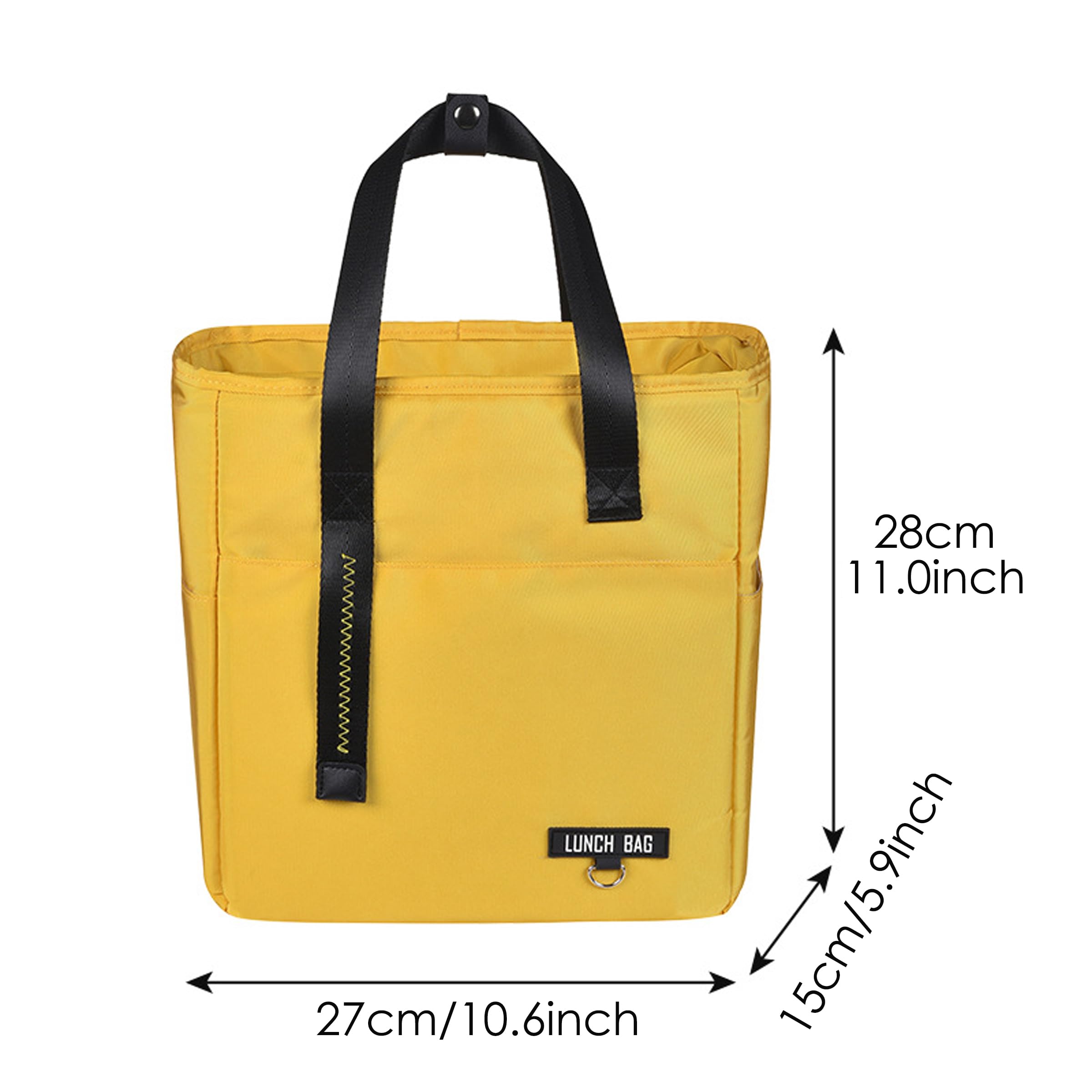 Nanxson Borsa Termica Porta Pranzo Borsa Frigo Isoterma Grande Borsa termica per Uomo Donna Bambino Ufficio per Campeggio Lavoro Scuola (11L,B Giallo)