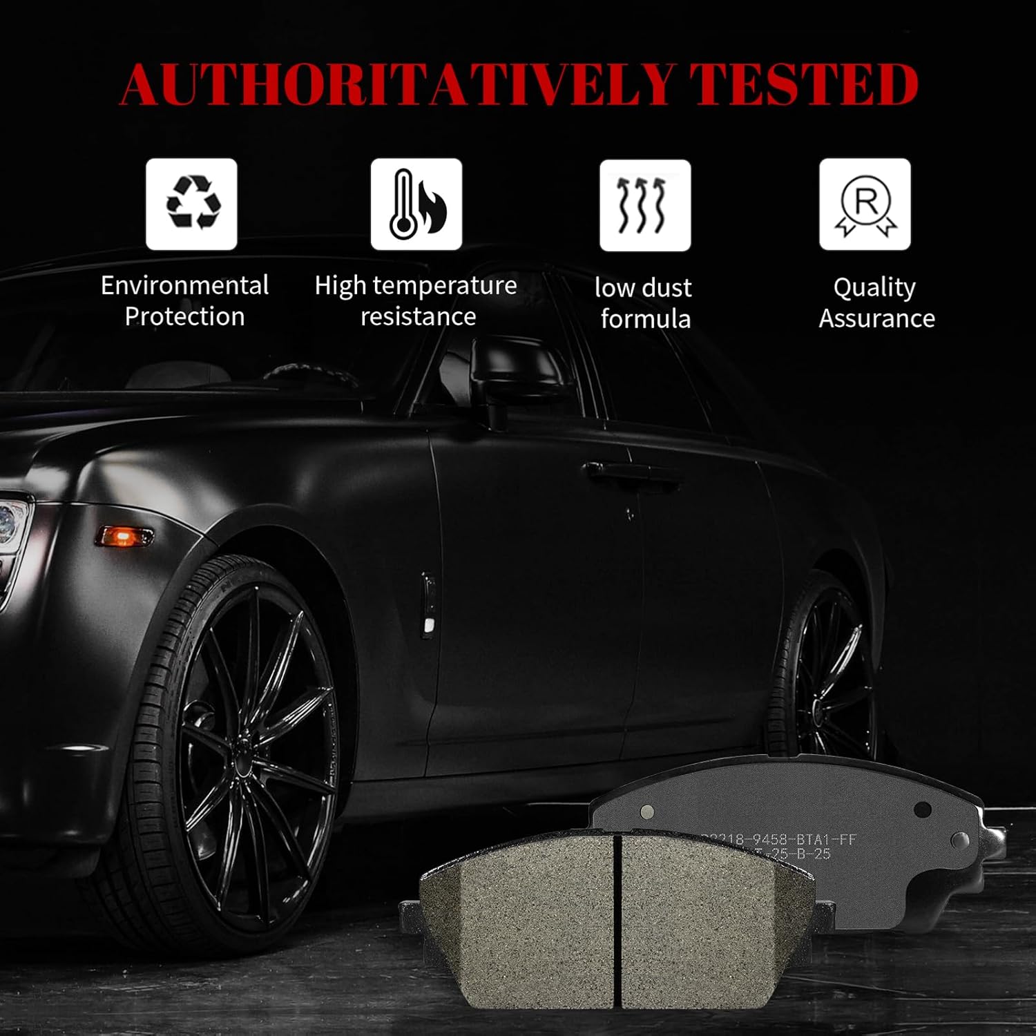 Ceramic Disc Brake Pads Set Front and Rear Replacement for Mazda 3 Sport 2019 2020 2021 2022/3 2019-2023