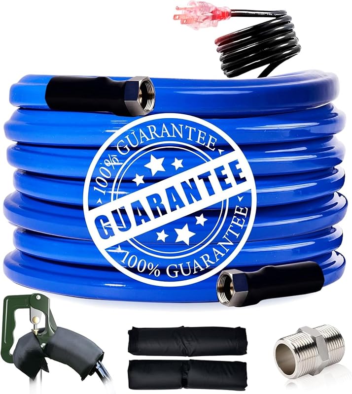 30FT Heated Water Hose for RV, -45°F Anti-Freeze RV Drinking Heated Hose