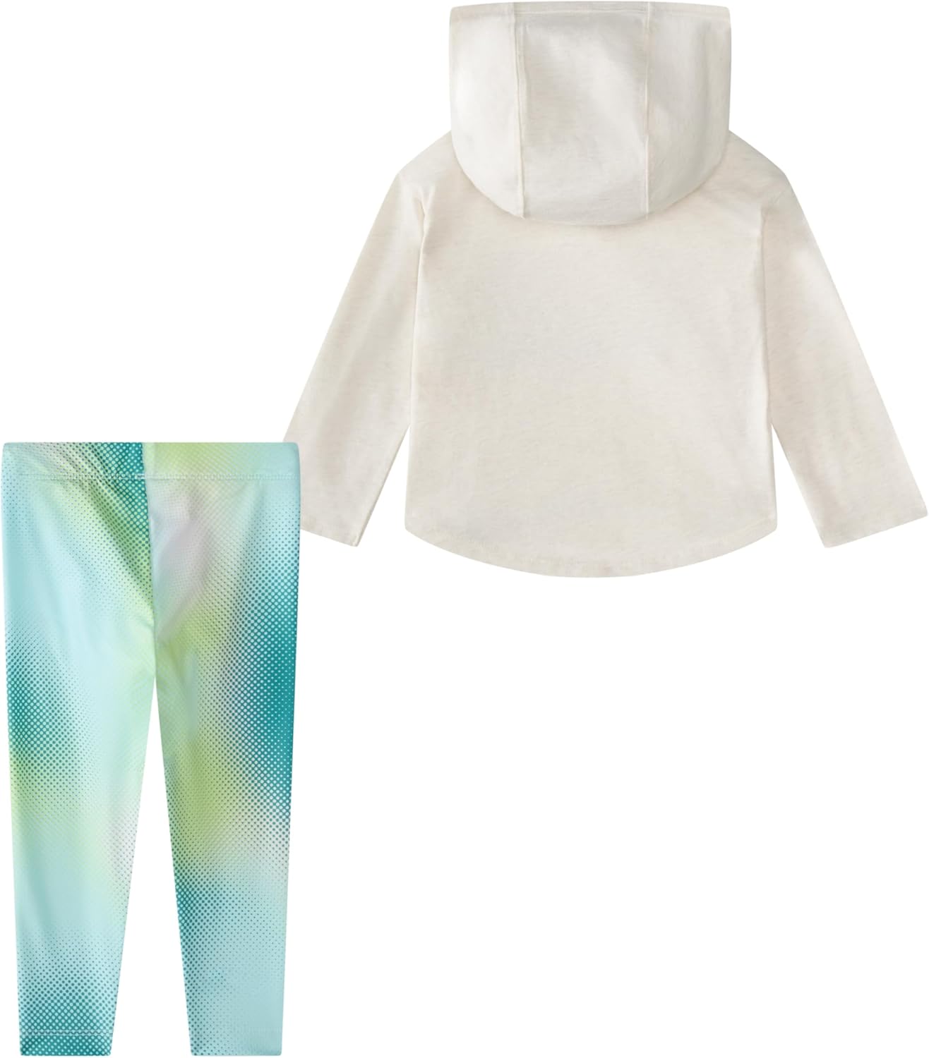 adidas baby-girls 2-piece Long Sleeve Hooded Heather Tee & Printed Legging Set - Image 2