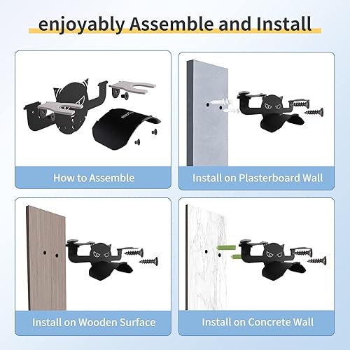 Miniatura 7 de Merryhome Design VR Stand Accessories Wall Mount Bracket Headset Display Stand and Controller Mount Compatible with Quest 1 Quest 2 Quest proVive